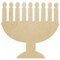 Menorah Wood Cutout 3.75" x 3.75" (10 Pack) – Unfinished Wooden Menorah Shape for Chanukah Crafts & Classroom Projects